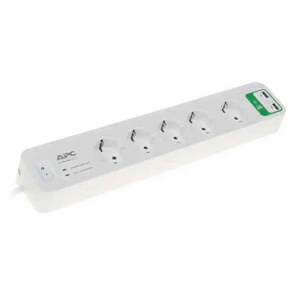 Сетевой фильтр APC Essential SurgeArrest, 5 розеток, USB-зарядное устройство на 2 порта, 5 В, 2,4 А, 230 В, для российс PM5U-RS