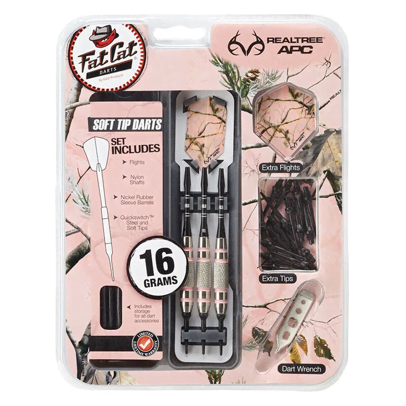 Fat Cat Realtree APC Pink Soft Tip Darts 16 Grams