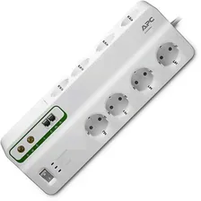 Сетевой фильтр APC SurgeArrest Performance PMF83VT-RS, 8 розеток, 3 м, белый