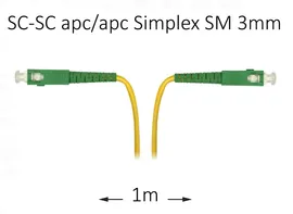 Патч-корд оптический SC-SC APC/APC SM Simplex 3мм --1м