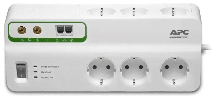 Сетевой фильтр APC PMH63VT-RS 3м (6 розеток) белый